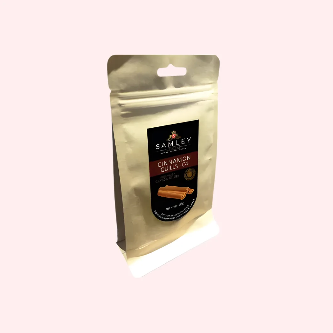 Organic Cinnamon Whole C4 50g in a Kraft Pouch